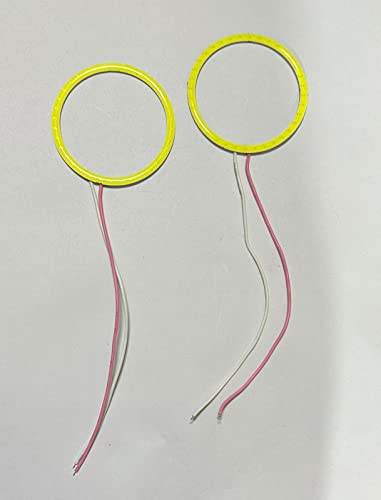 Image of Universal 60MM 2PC /SET Car Bike DRL Daytime Running Light Angle Eyes LED Ring COB LED Halo Ring COB Chips Car Angel Eye Blue