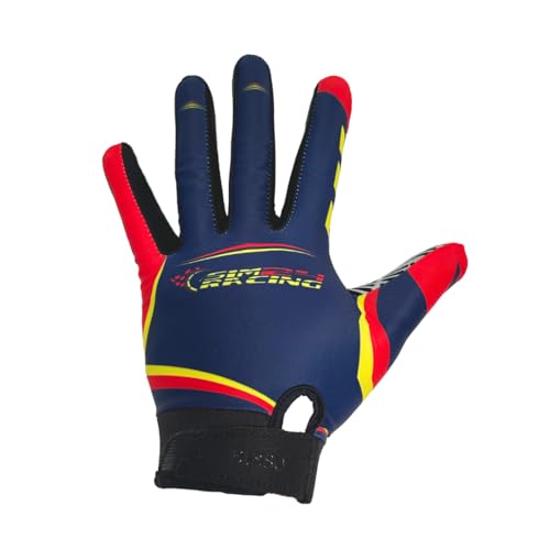 81880 SimRacing Handschuhe für Simulator, Sim Racing Gloves, Touchscreen-Handschuhe für Lenkrad Gaming, Sim Racing Handschuhe, super Grip, leicht und atmungsaktiv für Sim-Racers, mit Silikoneinsätzen