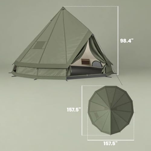 Carpa Bell con Estufa para 4-6 Personas Camping Familiar miniatura 5