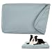 DUJUIKE - Funda Impermeable para Cama de Perro, Funda de Repuesto para Jaula, Funda de Repuesto para Almohadilla, Lavable, extraíble, con Cremallera, Protector de colchón (Gris,S(76 x 51 x 10cm))