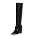 Modatope Black Knee High Boots Womens Pointed Toe Chunky High Heel Tall Womens Fashion Knee High Long Boots Size 8.5