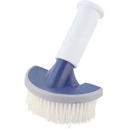 Spa Hot Tub Brush with Contoured Curved Shape & Soft Nylon Bristles for use w/Hand or Pole