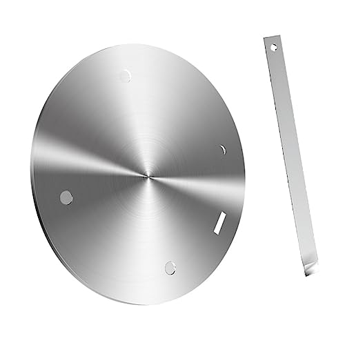 PartyKindom Adaptador de Calor para Cocina de Inducción Inoxidable con Placa Térmica y Mango Desmontable Difusor Compatible con Cocinas Eléctricas Gas Portátil