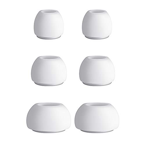 LEBUY Airpods Pro用 イヤホンカバー スポンジ 音質向上 遮音性 柔らかい 滑り止め 耳垢ガード互換 耳垢ガード S/M/Lサイズ 各1ペア (シリコン ホワイト)
