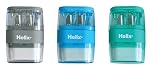 Helix Balance Duo Two Hole Pencil Sharpener and Eraser (Assorted Colours)