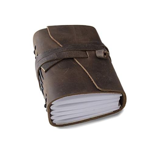 Life Arts Enya Agenda in Pelle Fatto a Mano Mini Rustico Marrone