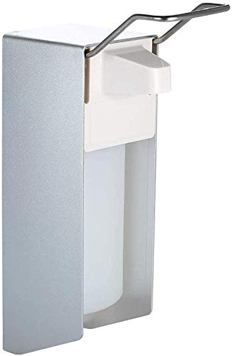 Preisvergleich Produktbild Yuanfenghua Seifenspender Wandbefestigung Desinfektionsmittelspender Eurospender 500ml - Hand Desinfektionsspender Seifenspender Wand Küche - Aluminiumlegierung, Silber
