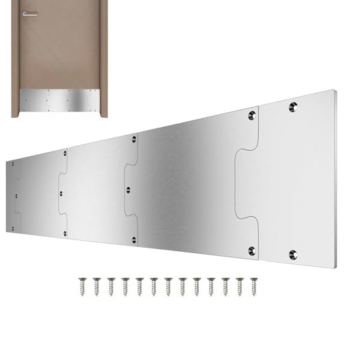 Placa de patada de puerta delantera, placa de patada de puerta interior | Placa protector de la puerta de metal | Placa de patada anti-scratch de acero inoxidable para la sala de estar dormitorio de g