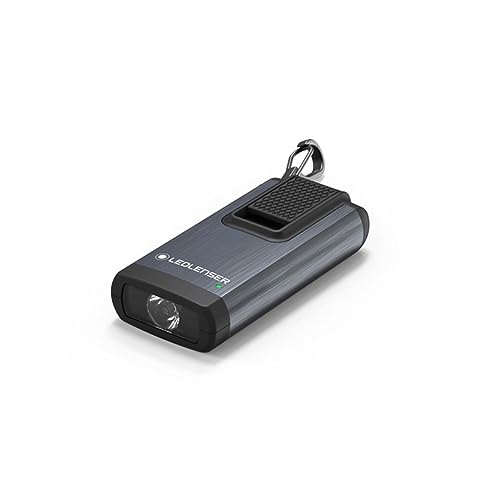 Ledlenser K6R Torcia Portachiavi, 400 Lumen, Ricaricabile, Con Interfaccia Usb-A, Con Luce Rossa, Grigio