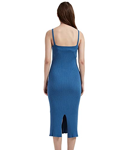 Image of Women's Sleeveless Sweater Dress Knit Slim V Neck Bodycon Midi Stretchable Elasticity Slim Fits
