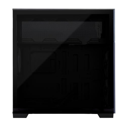 Image of InWin F5 Black E-ATX Full Tower Computer Case with Tempered Glass, Mesh Panels, Customizable Front Bezels, and Offers ATX Back Connect Motherboard Support