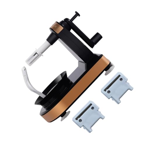 HAKIDZEL Multifunctional Fruit Peeler Machine with Replacement Blades Black Kitchen Gadget for Effortless Peeling Slicing and Cutting Compact Handheld Tool for Vegetable and Fruit