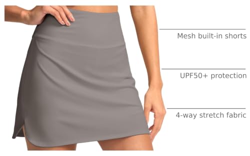 Image of SANTINY Women's Golf Skirts Skorts High Waisted Tennis Skirt Athletic Workout Casual Skorts for Woman with Short Pockets