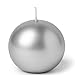 Biedermann & Sons Silver Ball Candles (Set of 12), Unscented Metallic Spheres, 1.5 Inch Small Rounds, Approx 2 Hour Burn, for Weddings Parties and Table Decor