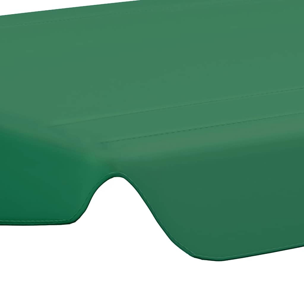 vidaXL Dosel de Repuesto Columpio de Jardín Mecedora Capota Reemplazo Cubierta Toldo Tapa Parasol Sombrilla Patio Verde 188/168x145/110 cm