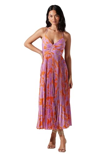 Blythe Floral Plisse Midi Dress