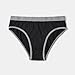 2PCS Women's Low-Rise Color Block Bikini Briefs Fashion Stretchy Ladies Underwear Comfortable Everyday Panties Gray