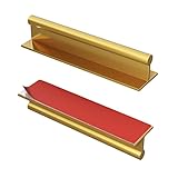 HRX Self-Adhesive Edge Fingerpull Door Handle - Easy to Install Screwless Peel and Stick on Glass, Wood, Metal, Plastic - Sliding Doors Knob for Kitchen Fronts, Drawers & Dressers Panels - 6 Pack