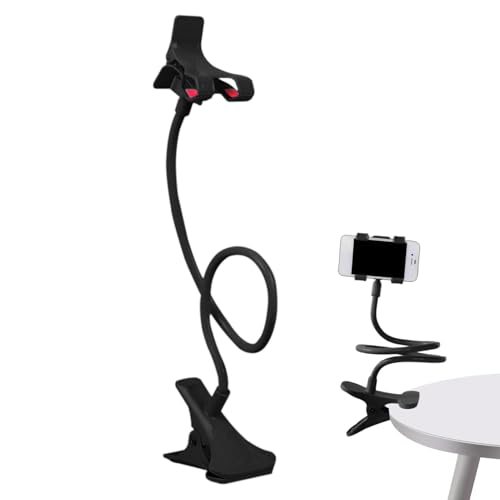 Huayeex Gooseneck Phone Holder, Flexible Lazy Arm Stand, Adjustable 360° Rotating Mount, Compatible with Smartphones Up to 3.5 inches, Tabletop Mount, Ideal for Bed, Desk, Car Use