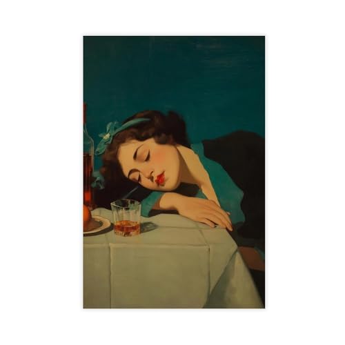 Poster vintage sur toile Moody pour décoration de chambre et bureau