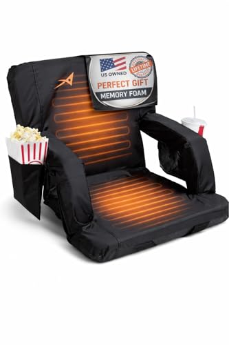 ACELETIQS Heated Stadium Seats for Bleachers with Back Support -
