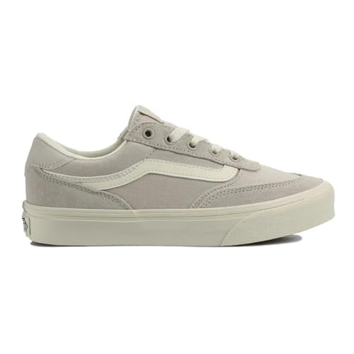 Vans Women's Brooklyn LS Shoe | Low-Top Sneakers for Everyday Wear, Walking, Work & Fashion, Suede/Canvas Taupe Mist, 8.5