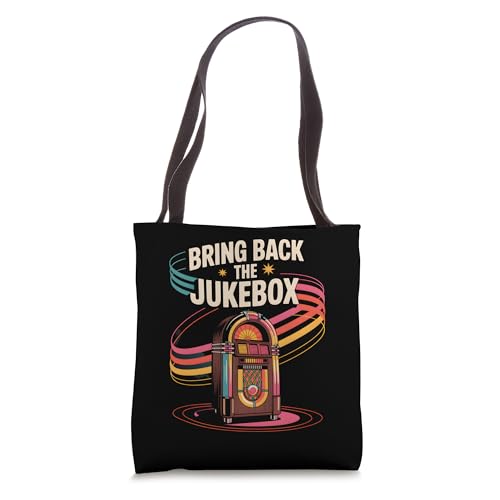 60s 70s 80s 90s Jukebox Nostalgia Memories Music Tote Bag