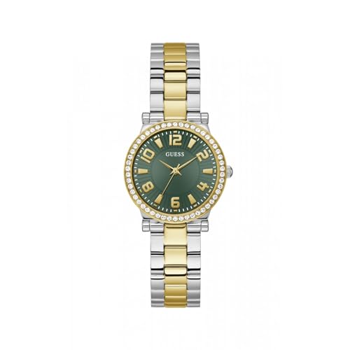 Image of GUESS Womens Stainless Steel Analog Green Dial Watch-Gw0686L2, Band Color:Multicolor