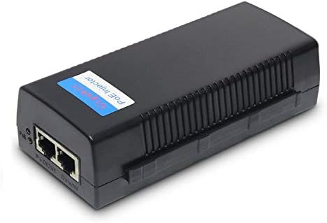 LEFTEK 30W PoE Injector 10/100/1000Mbps PoE+ Adapter Switch Splitter Single Gigabit Port IEEE802.3af Compliant Plug and Play PoE Power Supply for PoE IP Cameras up to 100M