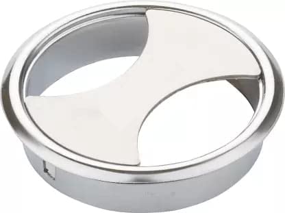 Sponsored Ad - Round Computer Table Wire Organizer 2 Inch Stainless Steel Cable Hole Grommet for Office Desk and Computer Table Silver Finish Pack of 1 Durable Easy Installation