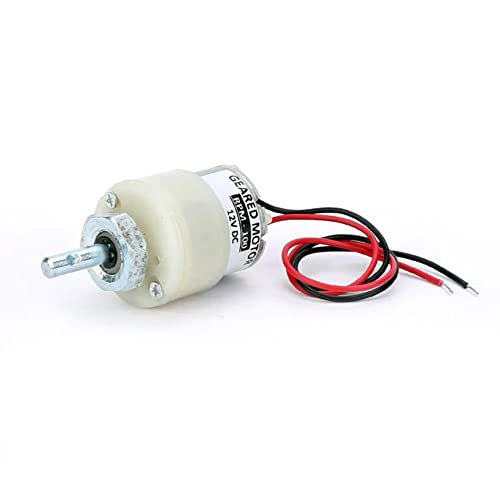 Image of 12v dc gear, geared motor 3.5 rpm with clamp for robotics