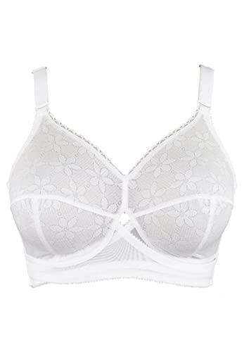 Pretty Polly Women's Classic Full Cup Bra, White (White), 40B #TOP6