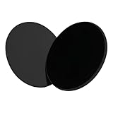 ZUFUMI Exercise Core Sliders for Working Out - Dual Sided Gliding Discs for Full Body Workout - Use on Carpet or Hardwood Floors - Fitness & Pilates Equipment - Lightweight & Portable (Black)