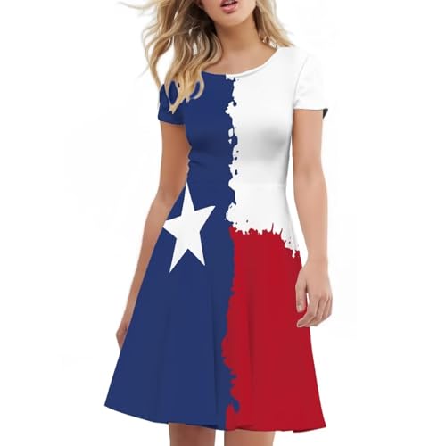 Image of AFPANQZ Womens Casual Summer Lightweight Vintage Dress Short Sleeve Midi Dress Knee-Long Luxury Formal Dress