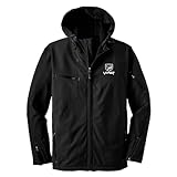 Dodge Viper Sneaky Pete Hooded Soft Shell Jacket – Water Resistant, Breathable, Embroidered in Detroit by DSC (Black/XXL)