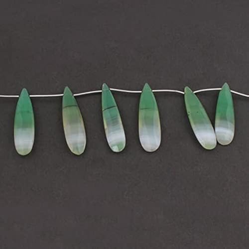Chrysoprase briolette haut de gamme en gouttes facettées pour bijoux d'exception - 2