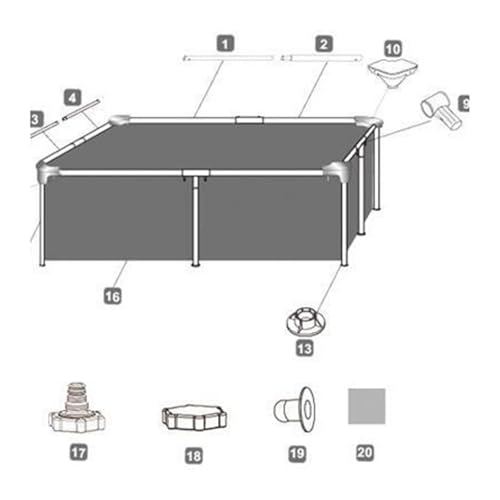 Conector de esquina para piscinas elevadas estable y fiable 7