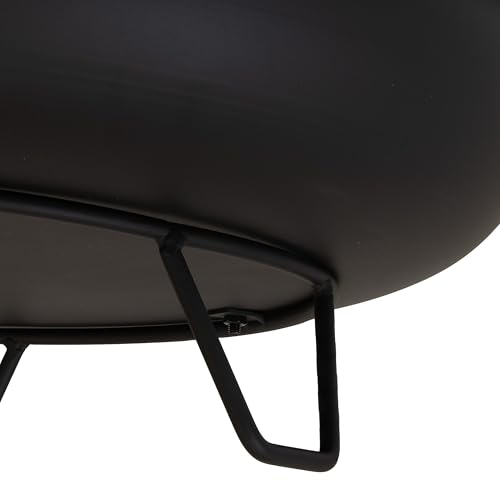 Sunnydaze 23-Inch Small Fire Pit for Patio - Outdoor Wood-Burning Fire Pit Bowl - Black