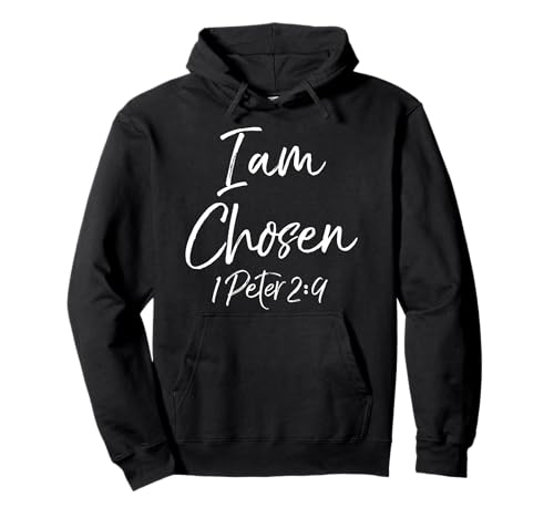 Salvación Cristiana Cita Regalo de Bautismo 1 Pedro I Am Elegido Sudadera con Capucha