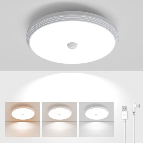 Rechargeable Closet Lights Motion Sensored, Wireless Battery Operated Ceiling Light, Rechargeable...