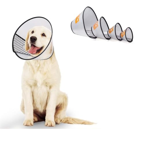 Image of Generic Adjustable Dog Recovery Cone Collar, Transparent PVC, Extra Large (17.1 inch - 19.7 inch)