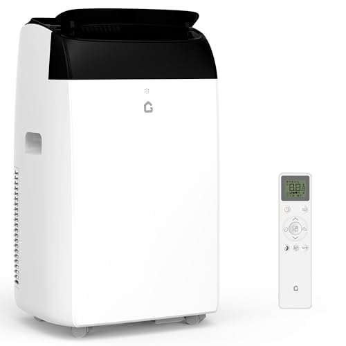 12,000 BTU Portable Air Conditioner with Dehumidifier & Fan, Quiet Portable AC Units for Rooms, Remote, Timer, Auto Swing, Room Air Conditioner Cools