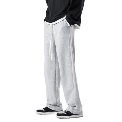 Sports Casual Pants, Men's Drapey Straight Wide-Leg Pants, Men's Loose Sweatpants