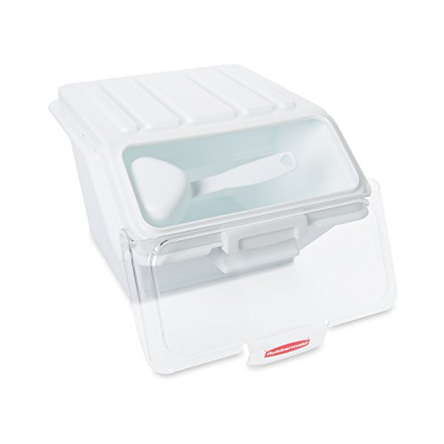 Rubbermaid FG9G6000WHT Prosave 40 Cup Ingredient Bin w/Scoop, 15.44 Inch x 4.799 Inch x 4.799 Inch