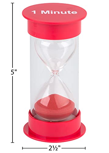 Sablier 1 minute rouge pour structurer le temps et éliminer la distraction