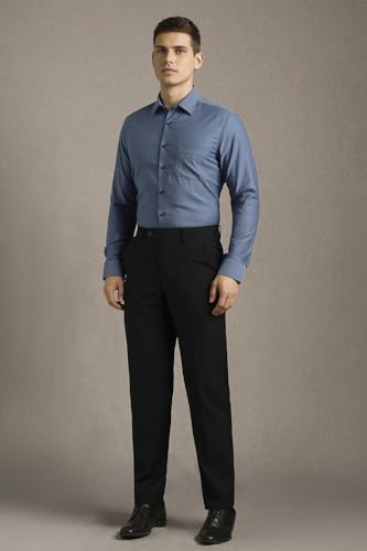 Image of Louis Philippe Men's Slim Fit Easy to Iron Everyday wear Premium Cotton Full Sleeve Solid Formal Shirt