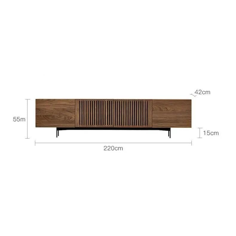 Generic Chic 2.2M Lowboard TV Stand, 86.61*16.53*21.65in, Brown