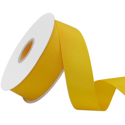 Ribreeze 1-1/2 inch Maize Yellow Grosgrain Ribbon 50 Yards for Gift Wrapping Weddings DIY Floral Decor Sewing & More