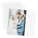 Goefun Pergamentpapier, 12,7 x 17,8 cm, vorgefaltet, 120 Blatt Pergamenthüllen für 12,7 x 17,8 cm Einladungen, 115 g/m², durchscheinendes Papier für Einladungen, Grußkarten, Umschläge, Hochzeiten,