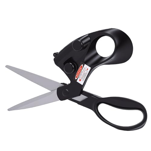 Jelquix Ciseaux à Tissu Légers Guidés, Ciseaux Artisanaux en Acier Inoxydable, de Plus Tranchants avec Poignées Rembourrées Extra Larges, Idéaux pour les Projets de Bricolage, Tissu et Cuir